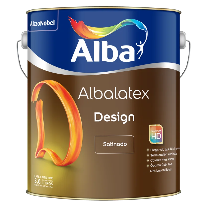 Pintura látex de interior blanco satinado lavable 1 L